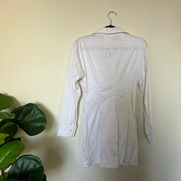 Zara White Collared Mini Dress - Picture 4 of 5
